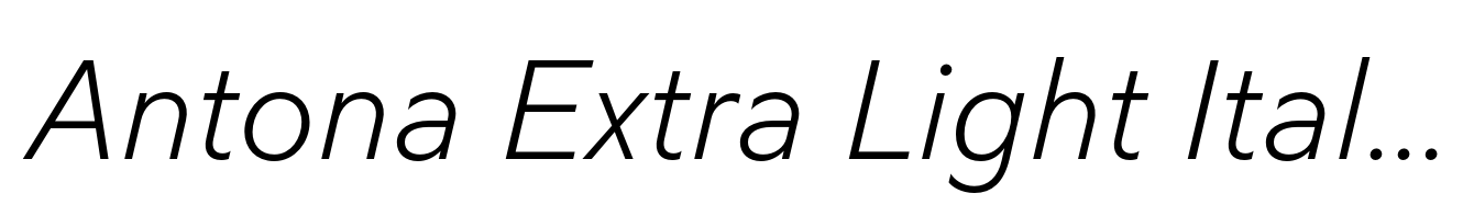 Antona Extra Light Italic